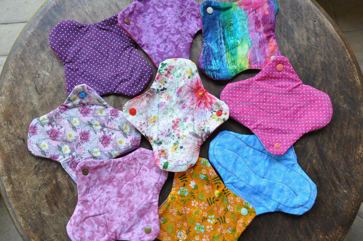 Compresas de telas de colores