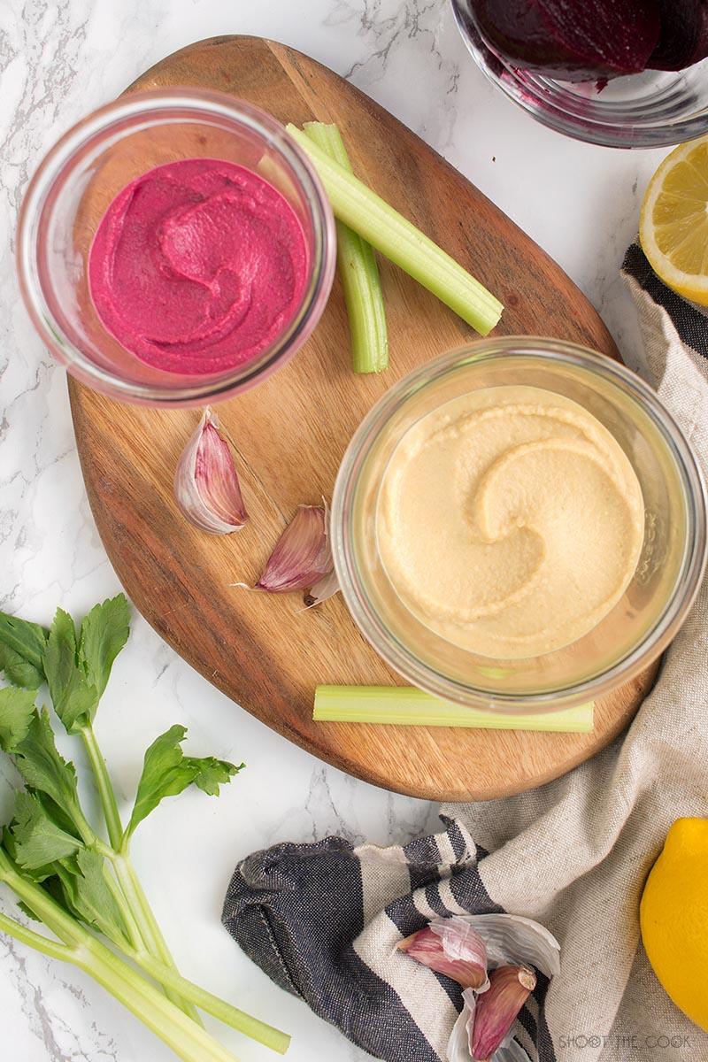 Hummus Doble de remolacha y garbanzos