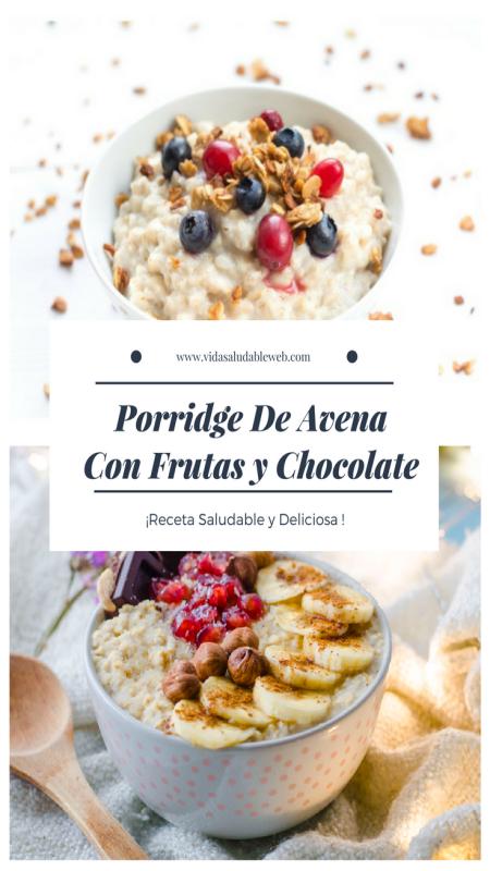 Porridge receta de avena con frutas