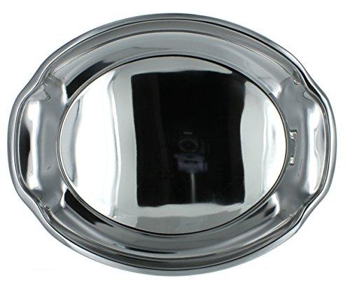 17 1/4" Stainless Steel Oval Serving Tray Turkey Platter K0812-04