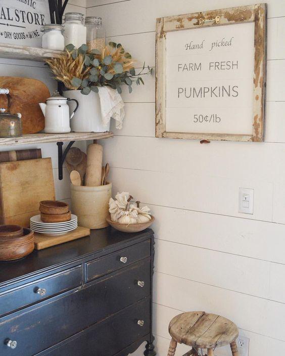 decoración otoñal paredes