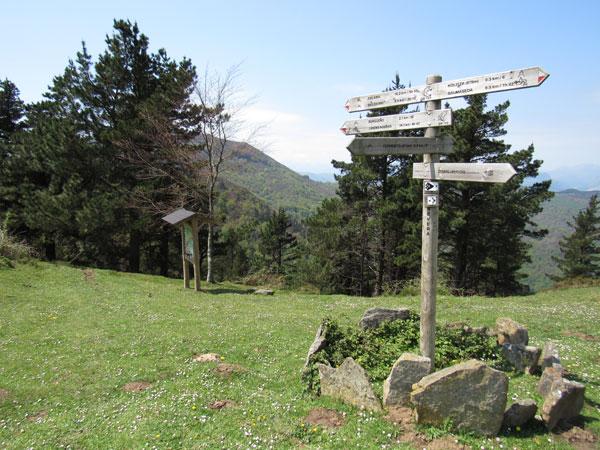Indicaciones en el collado