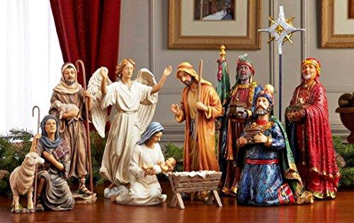 Christmas Nativity Set - Full 10 inch Real Life Nativity Set