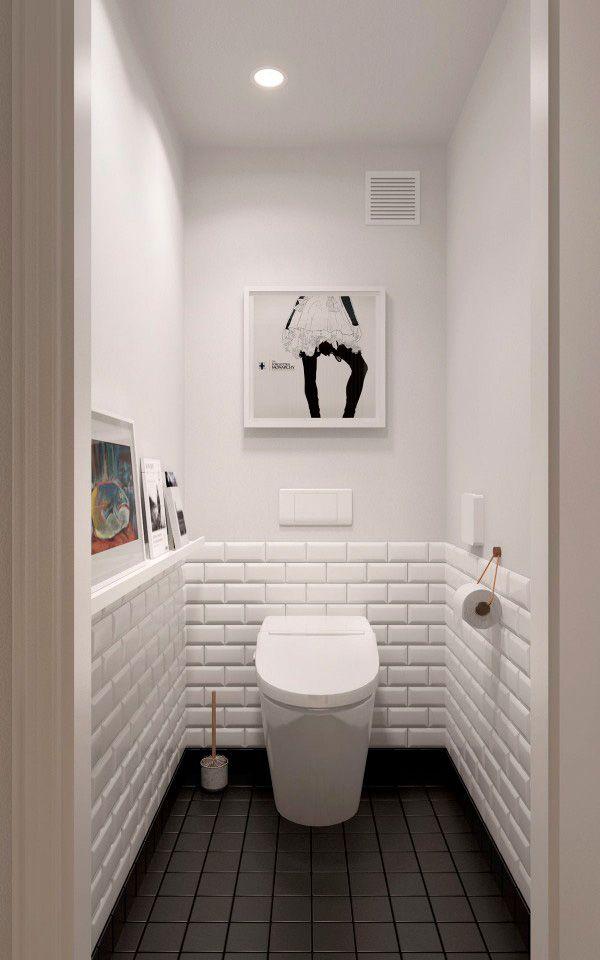 trucos para decorar baños mini blanco y negro