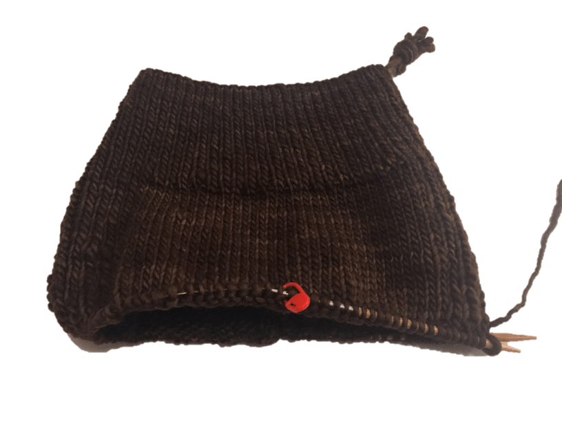 tejido a mano con agujas circulares