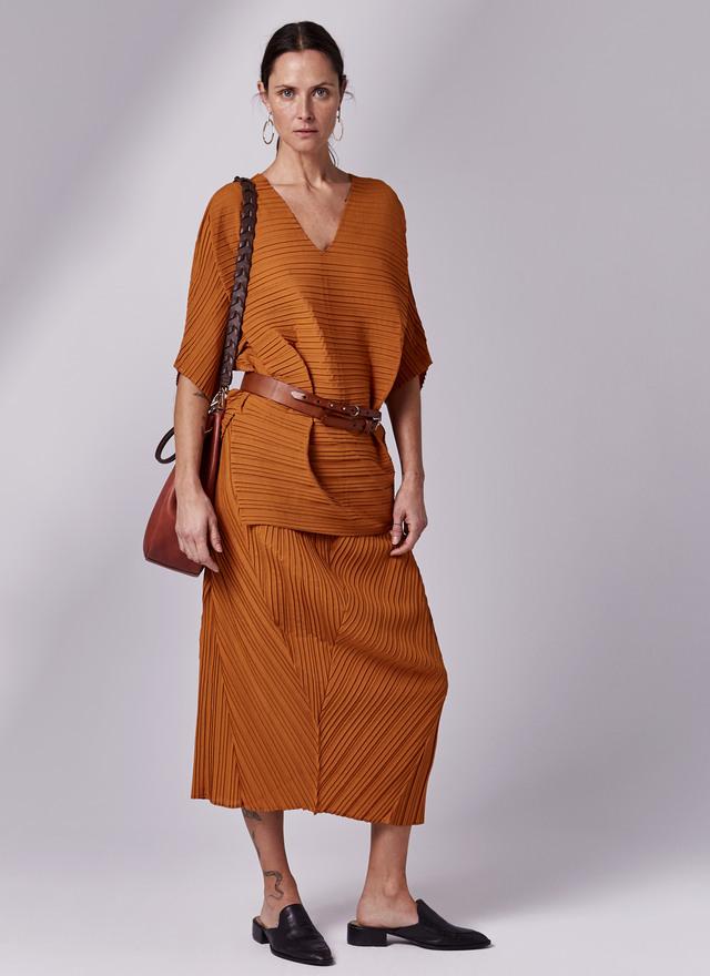 falda plisada,top plisado