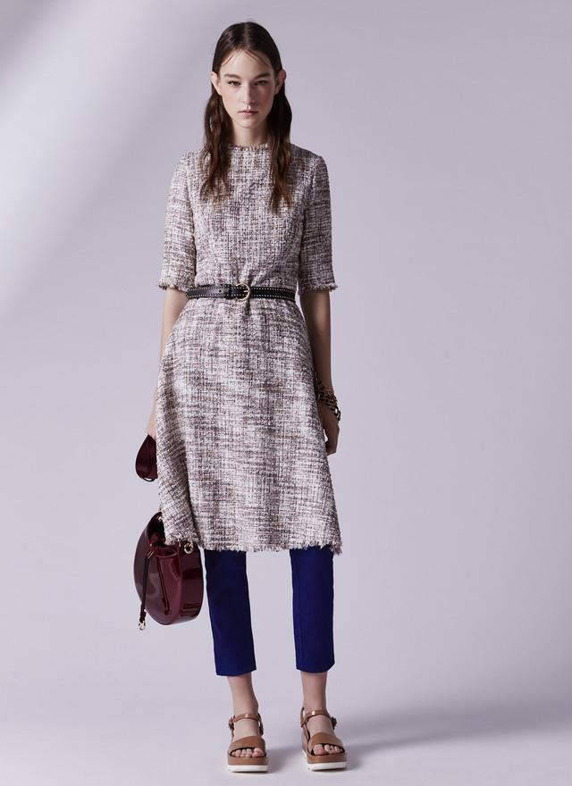 vestido tweed, adolfo dominguez