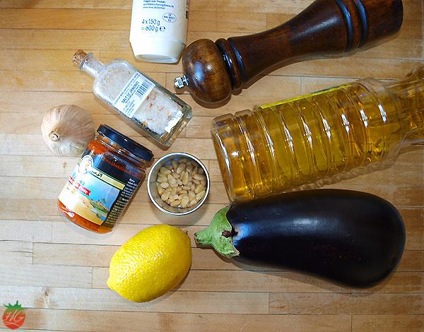 Ingredientes Berenjena asada con ajo negro