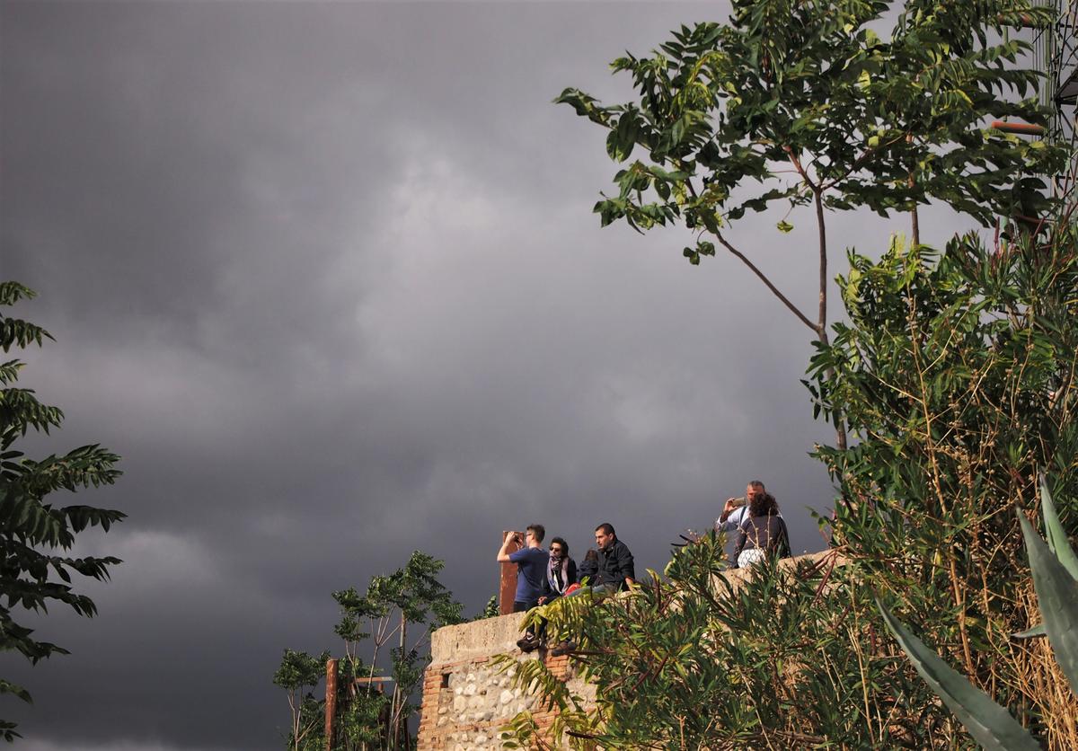 Nubes otoñales de tormenta desde el mirador