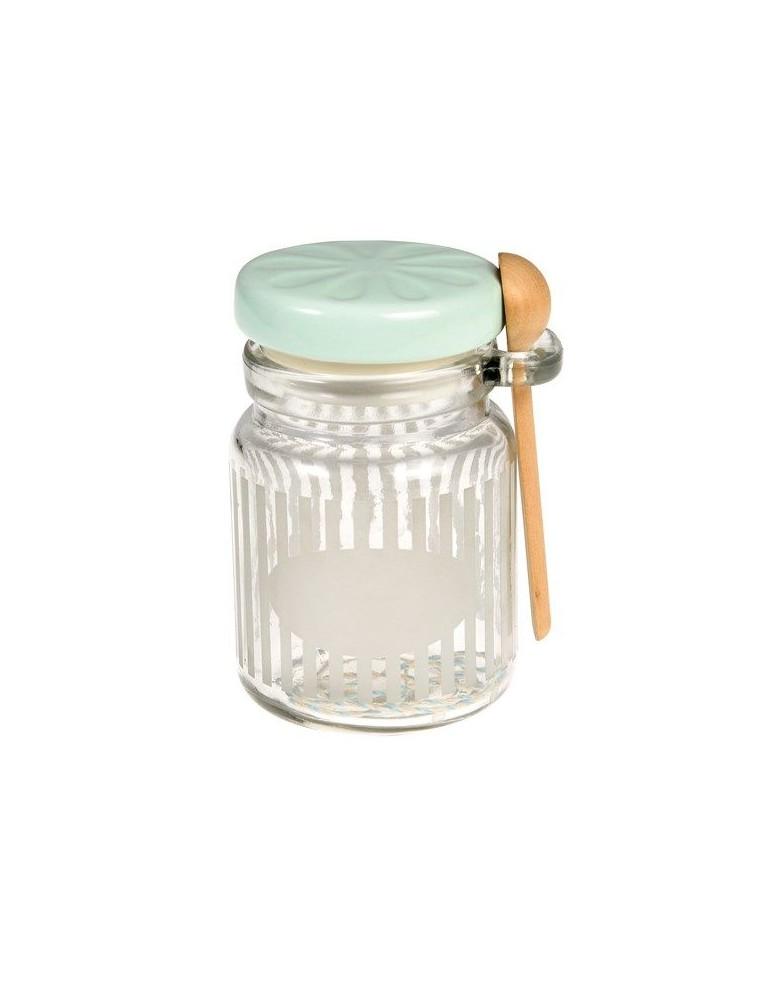 BOTE DE CRISTAL CON CUCHARILLA