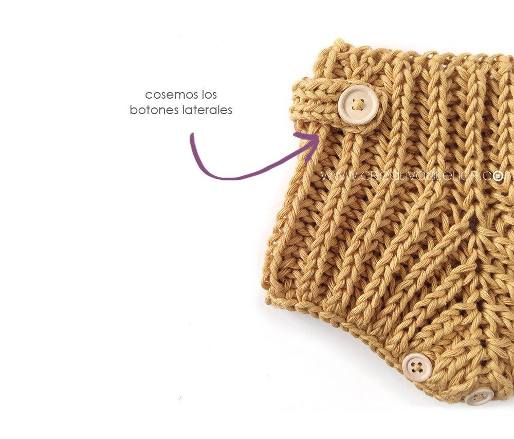 Cómo hacer un Culotte de Punto Brioche o punto inglés para bebé - Patrón y Tutorial -