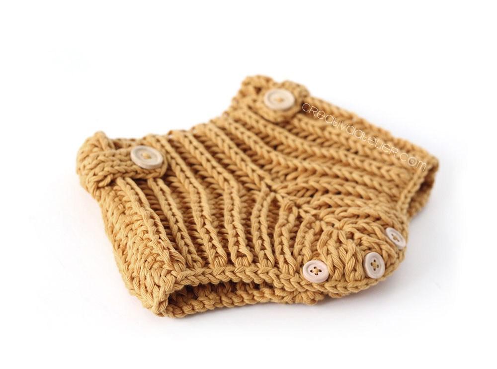 Cómo hacer un Culotte de Punto Brioche o punto inglés para bebé - Patrón y Tutorial -