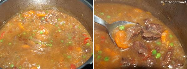 Pasta con ternera guisada paso 5