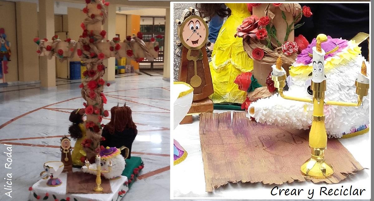 Lumiere DIY con reciclaje La Bella y La Bestia