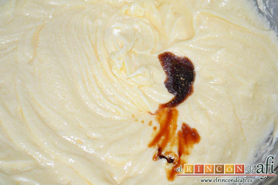 Pastel del diablo, añadir el extracto de vainilla