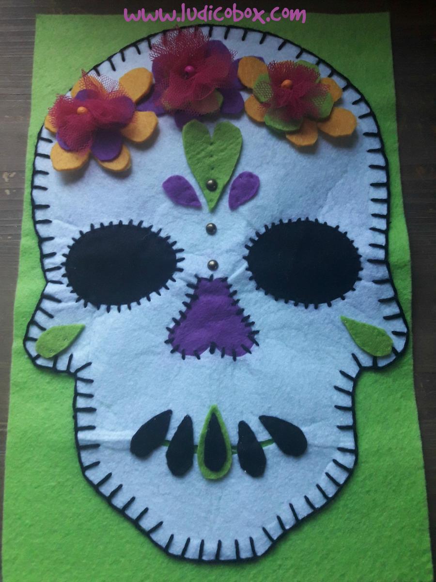 bolso catrina DIY para halloween, con fieltro.