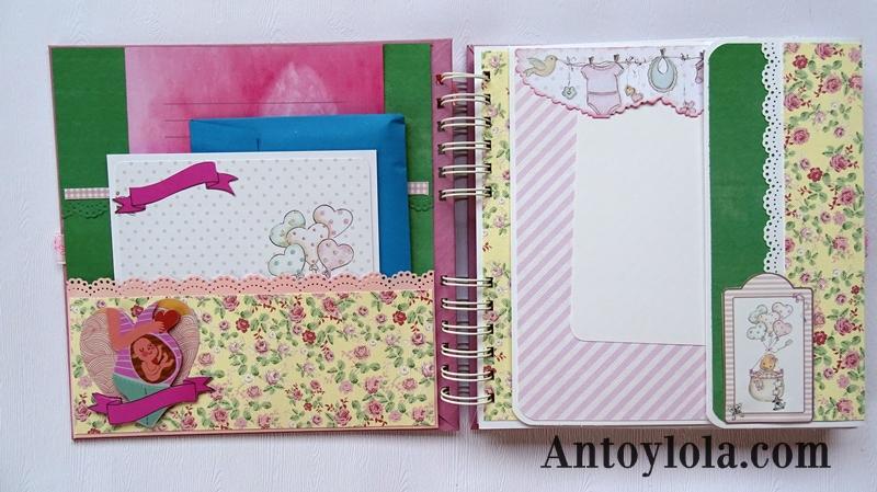 Álbum de bebé encuadernado con espiral