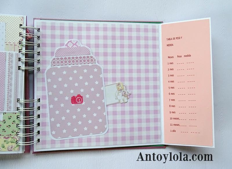 Álbum de bebé encuadernado con espiral