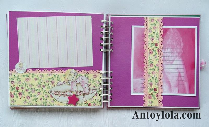 Álbum de bebé encuadernado con espiral