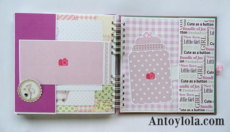 Álbum de bebé encuadernado con espiral