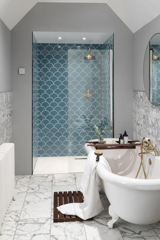 azulejos escama en baños