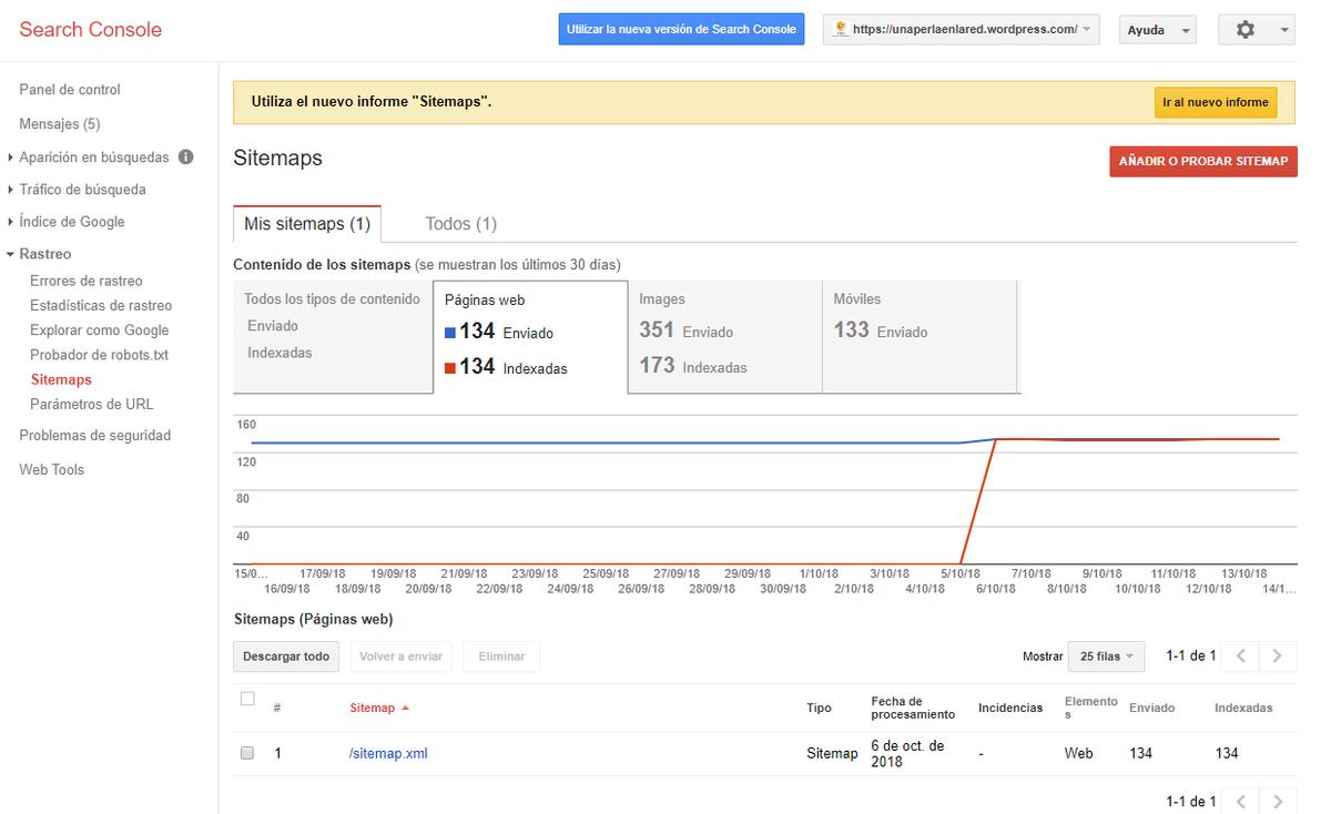 rastreo completo en web luego de depuracion y sitemap