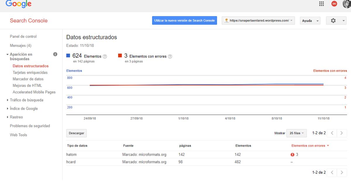 chequeo errores datos estructurados