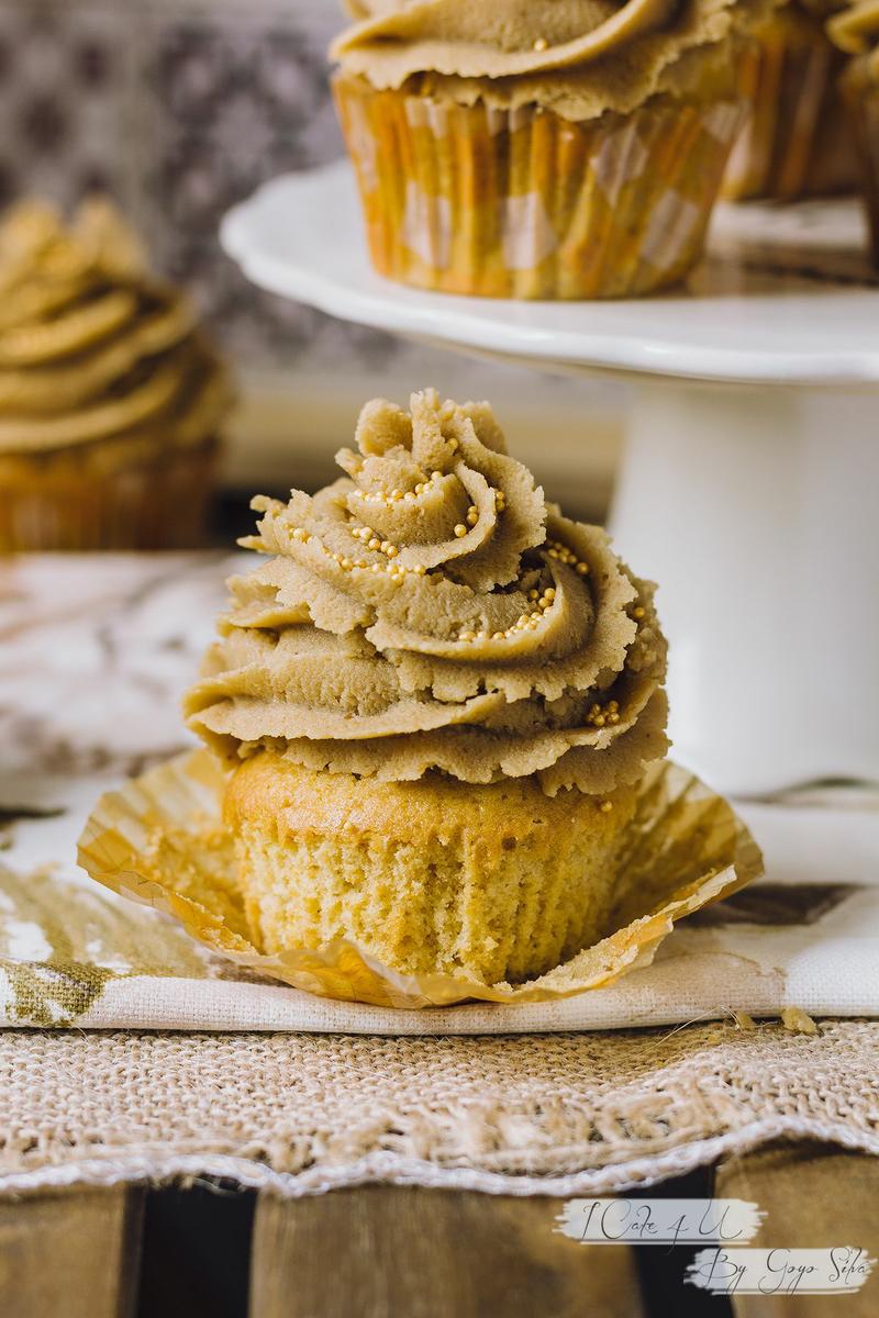 Cupcakes de Crema de Cacahuete