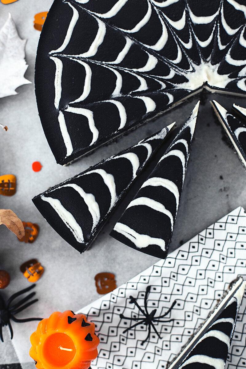 tarta Halloween sin gluten tela de araña