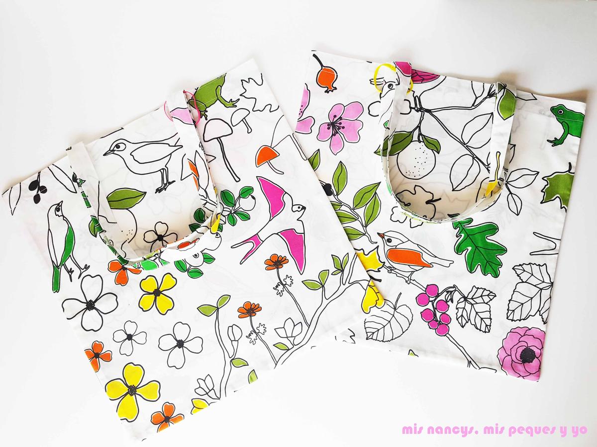 mis nancys, mis peques y yo, bolsas de tela para zapatos y Tote Bag, dos bolsa de tela tote bag