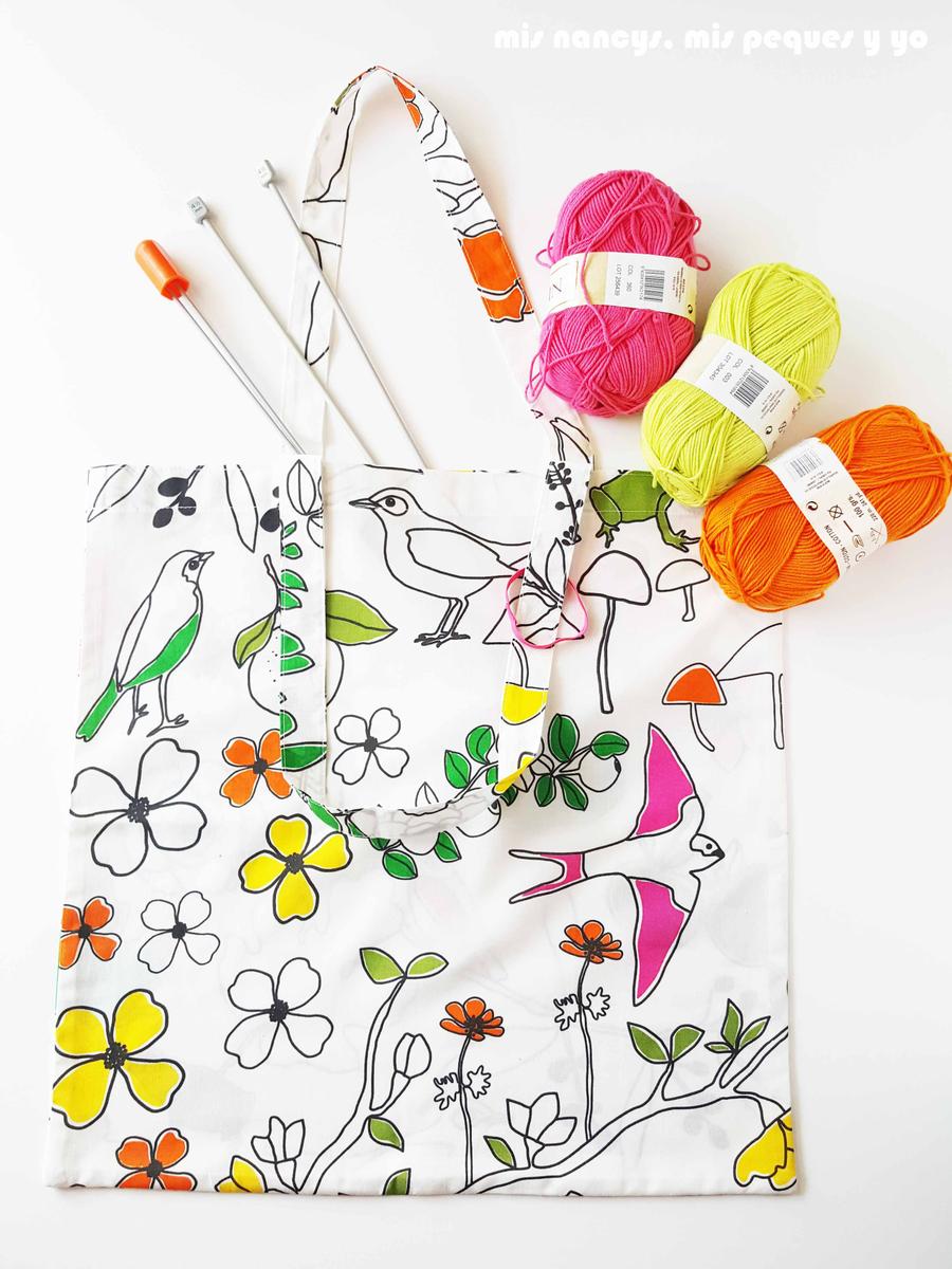 mis nancys, mis peques y yo, bolsas de tela para zapatos y Tote Bag, bolsa de tela para guardar labores
