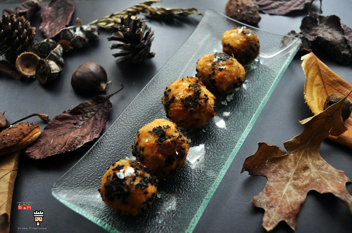 bolitas de boniato y castaña