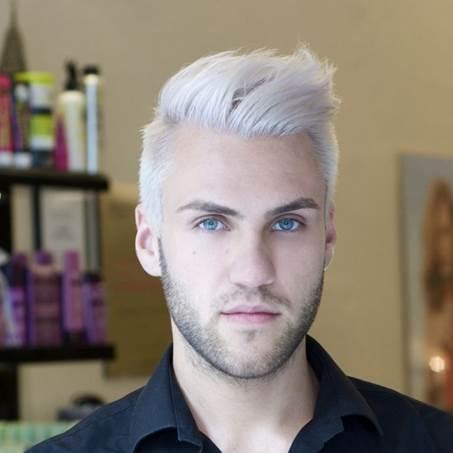 Color pelo platino hombre