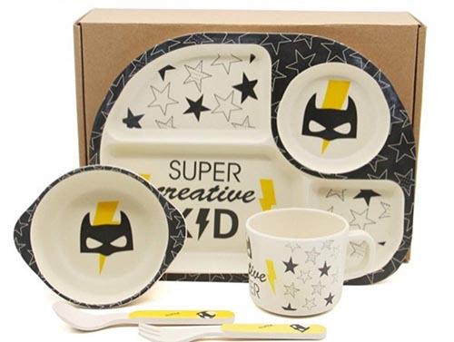 vajilla de bambu para ninos