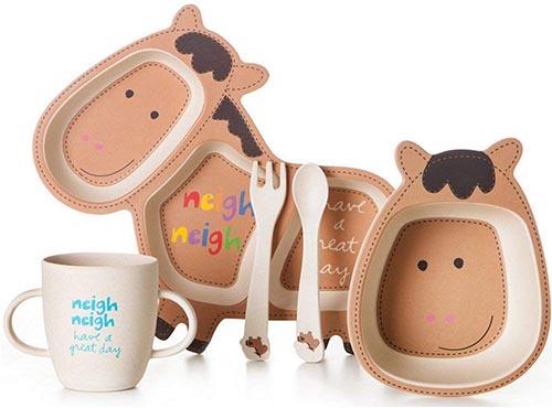 vajilla bambu infantil
