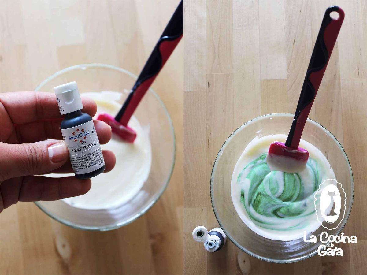 Coloreando el swiss meringue buttercream