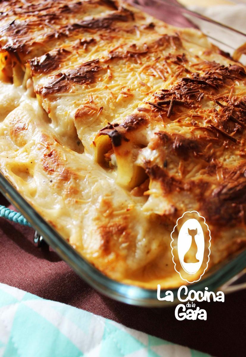 Canelones de pollo