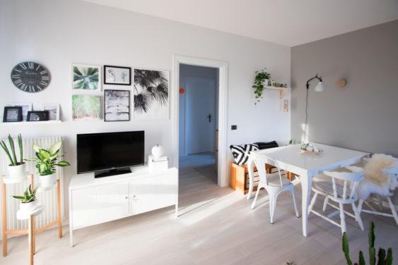 antes y después salón de estilo nórdico