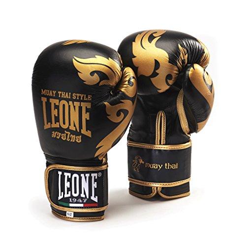 Leone 1947 - Guantes de Muay Thai, Unisex Adulto, Muay Thai, Negro