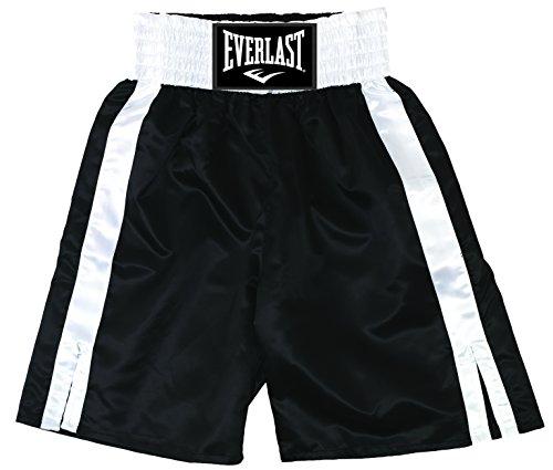 Everlast Pro 24` - Pantalones de boxeo, color Negro / Blanco, talla M