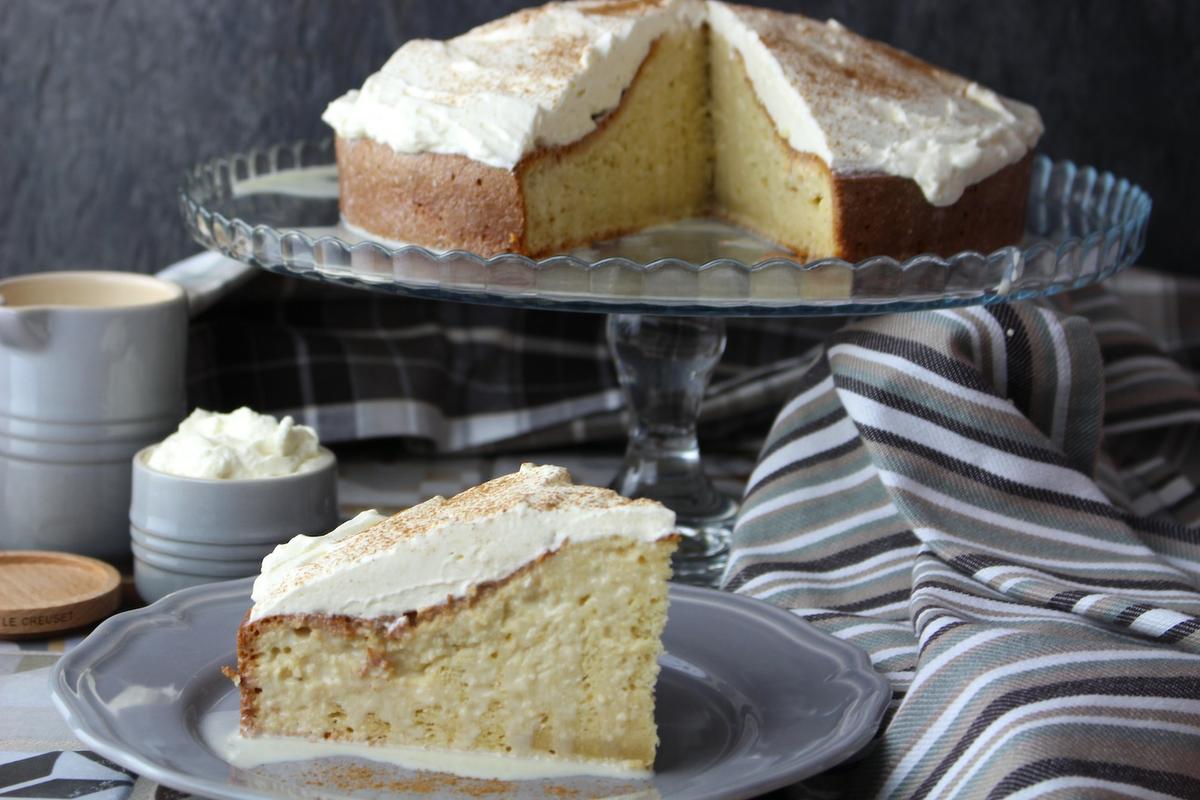 Pastel tres leches sin lactosa. Tarta 3 leches.