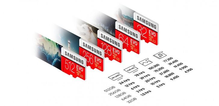 microSD Samsung 512GB especificaciones
