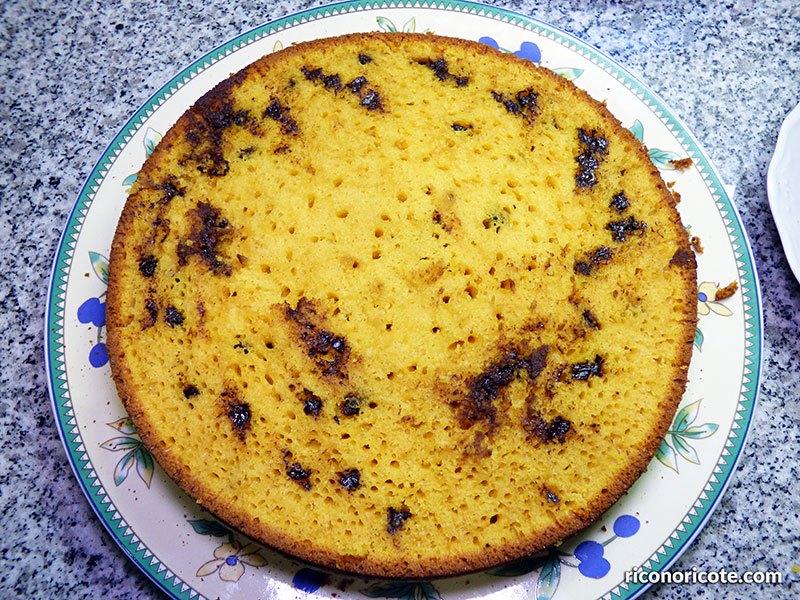 Bizcocho de calabaza relleno de chocolate