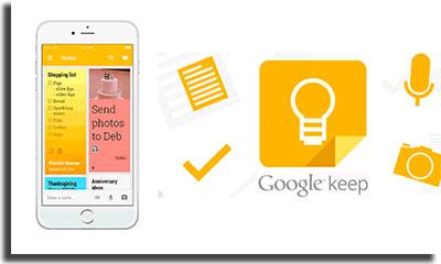aplicaciones para realizar anotaciones GoogleKeep