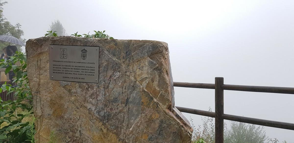 Placa explicativa. Pliegue geológico de Campodola. O Courel.