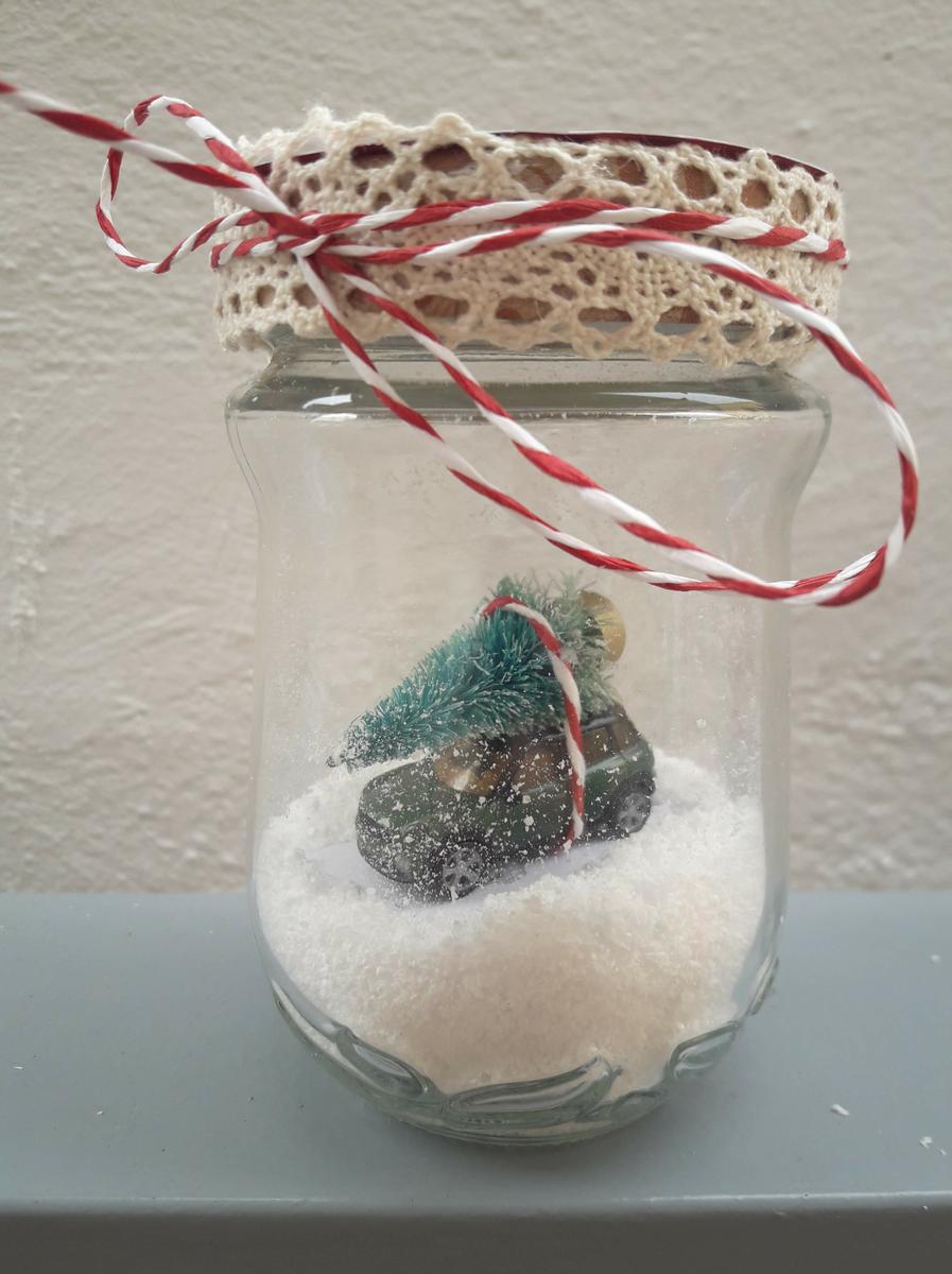 DIY bola de nieve Navidad