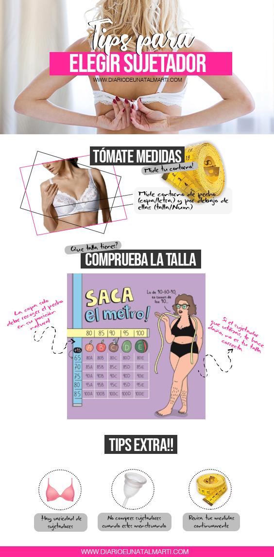 Infografía para elegir el sujetador perfecto