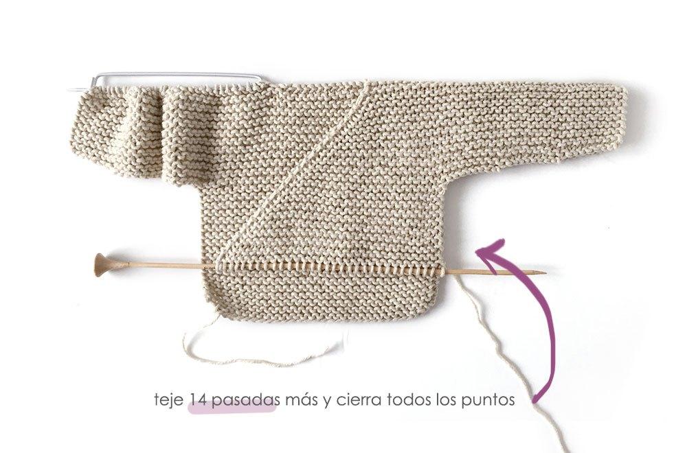 Cómo hacer una Chaqueta Kimono de punto de bebé - Patrón y Tutorial -