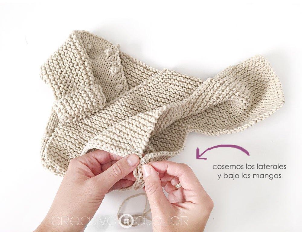 Cómo hacer una Chaqueta Kimono de punto de bebé - Patrón y Tutorial -