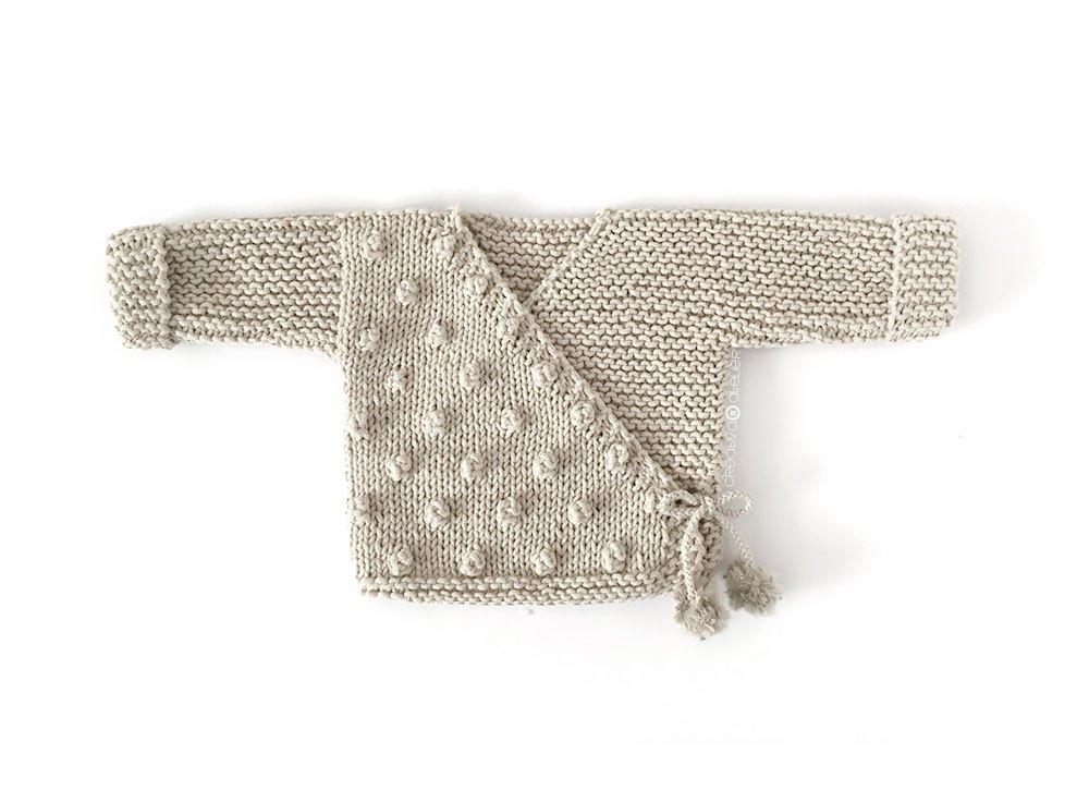 Cómo hacer una Chaqueta Kimono de punto de bebé - Patrón y Tutorial -